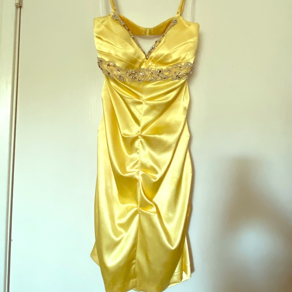 Yellow size 11 beaded dress